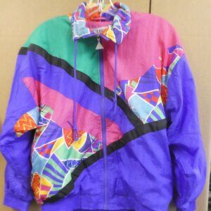Casual Isle Colorful Windbreaker Jacket - Petite